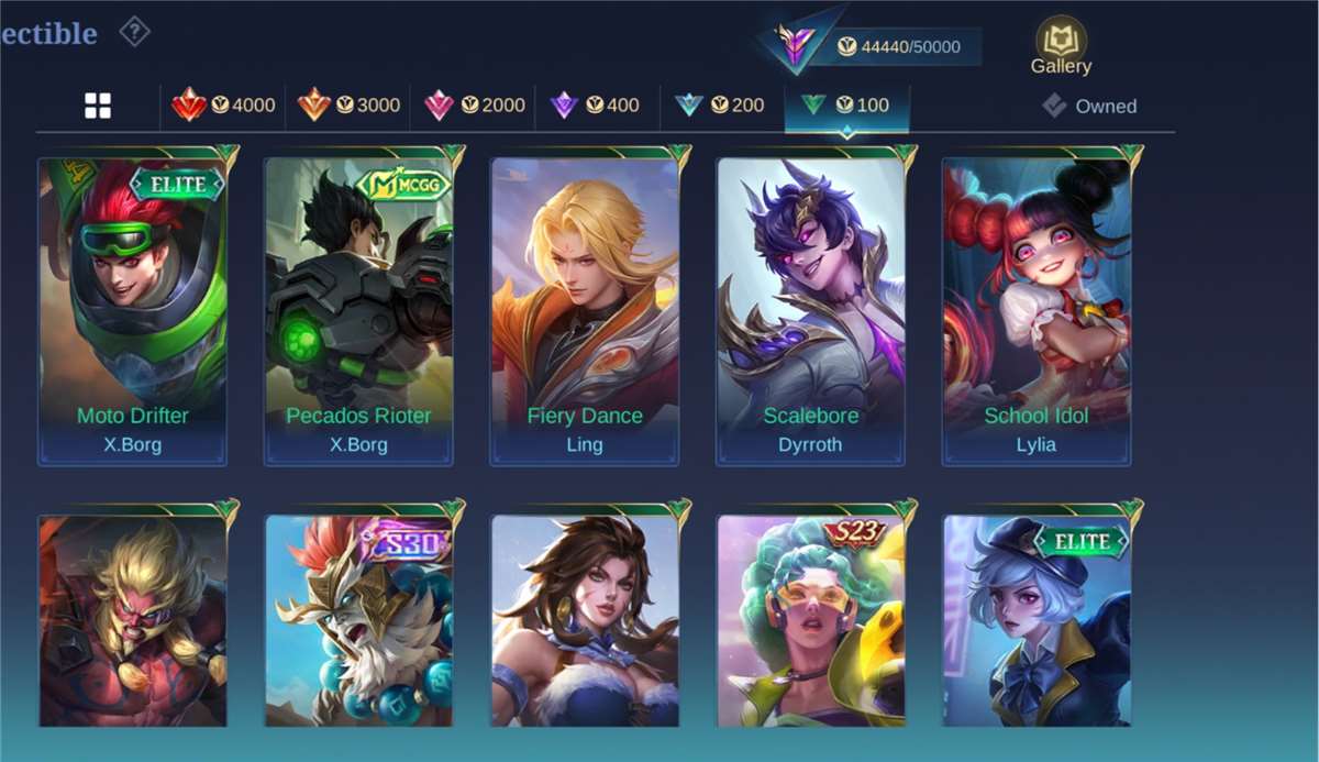 Game account sale Mobile Legends